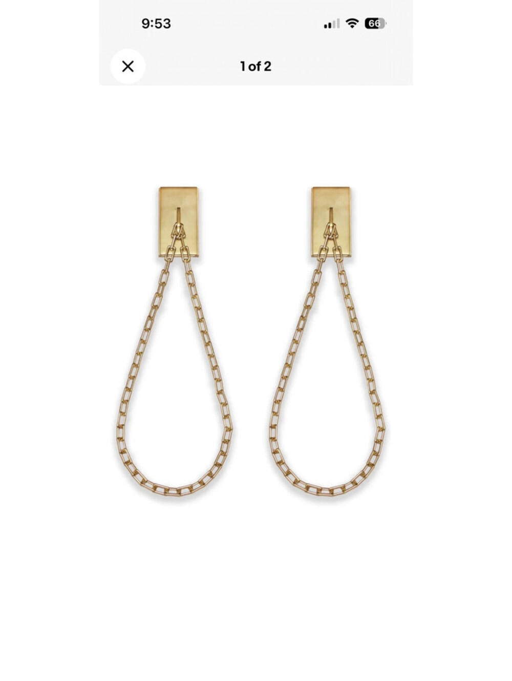 Blast Home Signature Collection Brushed Gold Chain Curtain Tiebacks Set of 2 B1